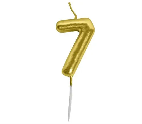 Casey 10cm Gold Numerical Birthday Candle Nr.7 My Store