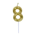 Casey 10cm Gold Numerical Birthday Candle Nr.8 My Store
