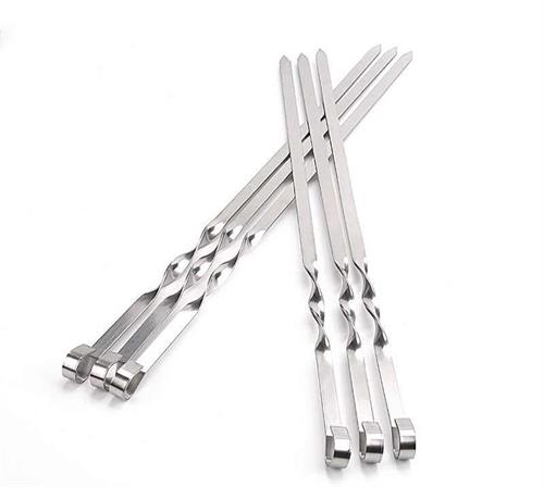 Casey 6 Piece Stainless Steel 45cm Length BBQ Kebab Skewers My Store