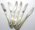 Casey Catering 6 Piece Stainless Steel Dinner Knives Set Gold My Store