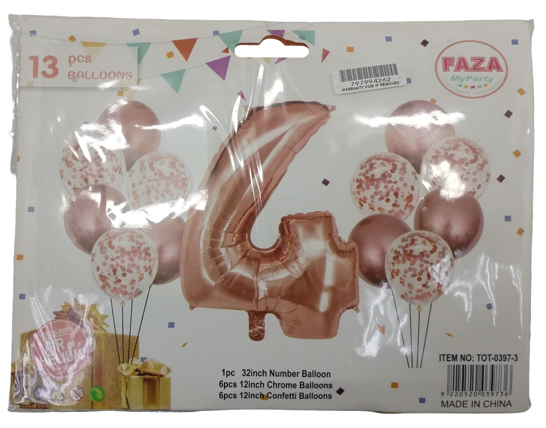 Casey 13pc Rose Gold and White Balloon Set Nr 4 My Store