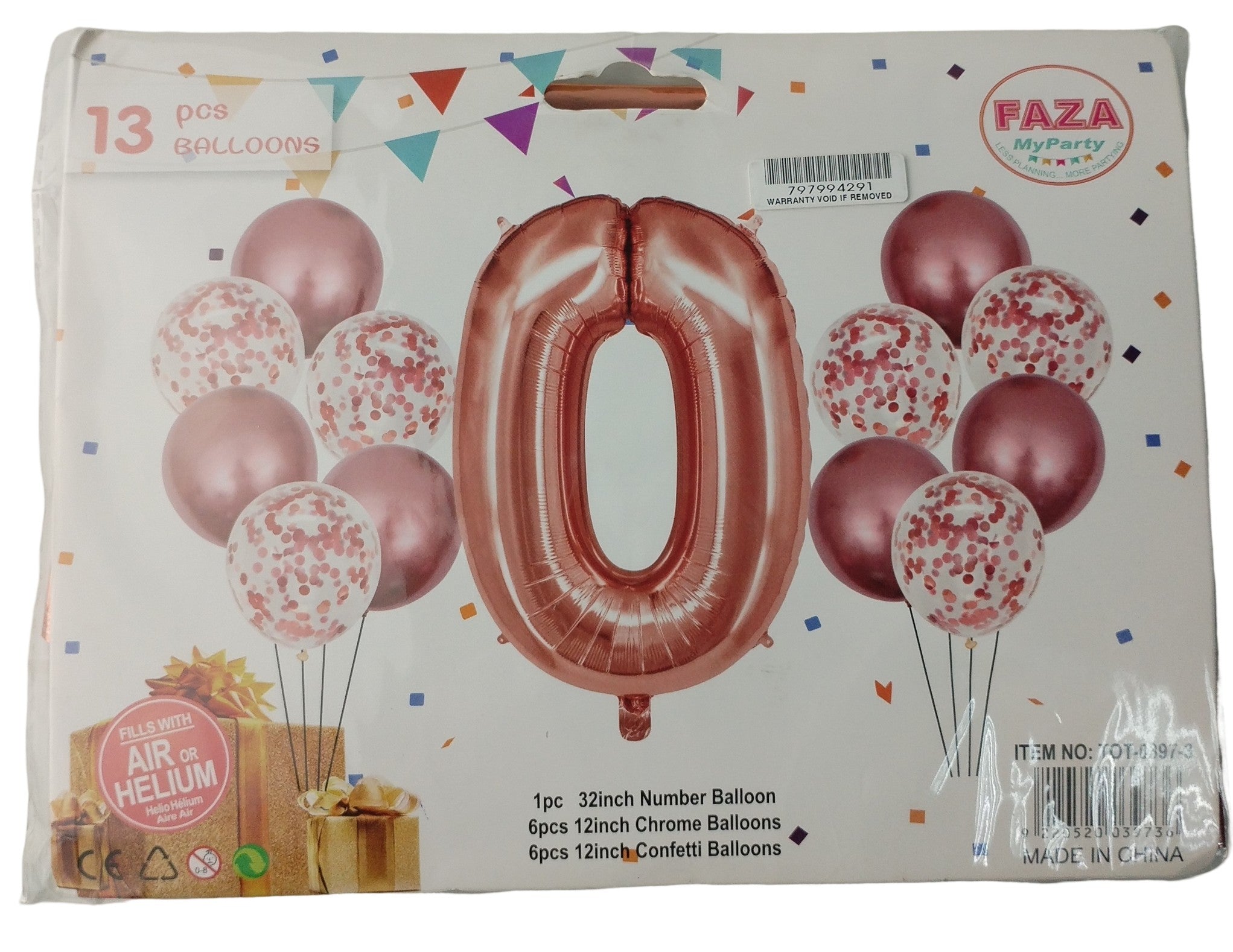 Casey 13pc Rose Gold and White Balloon Set Nr 0 My Store