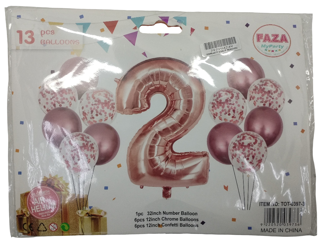 Casey 13pc Rose Gold and White Balloon Set Nr 2