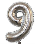 Casey 102cm Silver Balloon Number 9 My Store