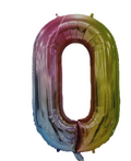 Casey 102cm Rainbow Balloon Number 0 My Store
