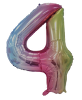 Casey 102cm Rainbow Balloon Number 4 My Store