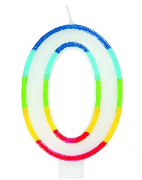 Casey 7cm Multicolor Numerical Birthday Candle Nr.0 My Store