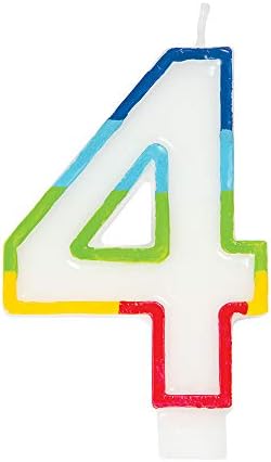 Casey 7cm Multicolor Numerical Birthday Candle Nr.4 My Store