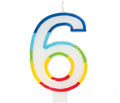 Casey 7cm Multicolor Numerical Birthday Candle Nr.6 My Store