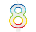 Casey 7cm Multicolor Numerical Birthday Candle Nr.8 My Store