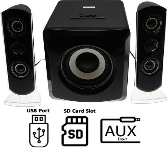 AudioMate 2 Channel and Subwoofer Stereo Speaker System My Store