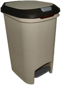 Casey 20 Litre Step On Pedal Waste Bin Beige And Brown My Store
