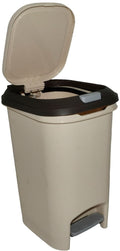 Casey 10 Litre Step On Pedal Waste Bin Beige And Brown My Store
