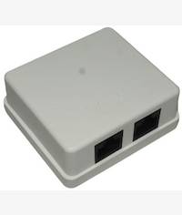 LinkQnet RJ45 CAT 6 Double Wall Mount Surface Box