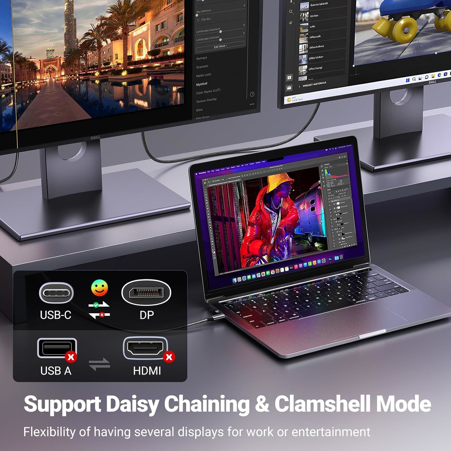 UGREEN USB Type-C to DisplayPort 1.4 Cable 2m