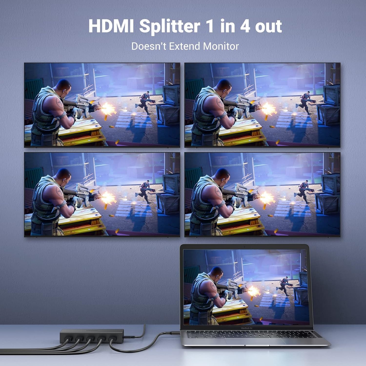UGREEN HDMI 1×4 Video Splitter 4K – Black