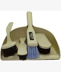 Casey 5 Piece Handheld Dust Pan And Brush Set Cream
