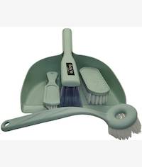 Casey 5 Piece Handheld Dust Pan And Brush Set Light Green