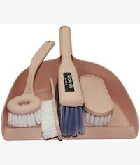 Casey 5 Piece Handheld Dust Pan And Brush Set Pink
