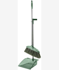 Casey Long Handle Standing Dustpan And Broom Set Green