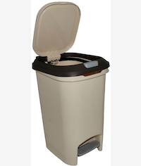 Casey 10 Litre Step On Pedal Waste Bin Beige And Brown