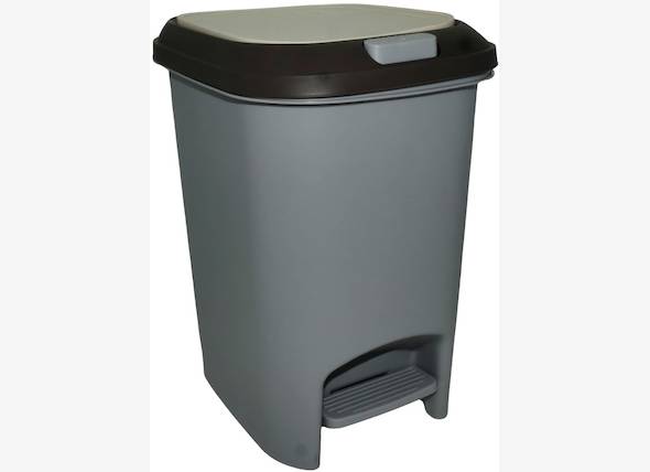 Casey 10 Litre Step On Pedal Waste Bin Grey