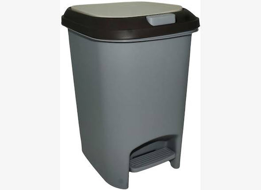 Casey 10 Litre Step On Pedal Waste Bin Grey