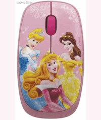 Disney Pink 3button Princess Optical USB Mouse