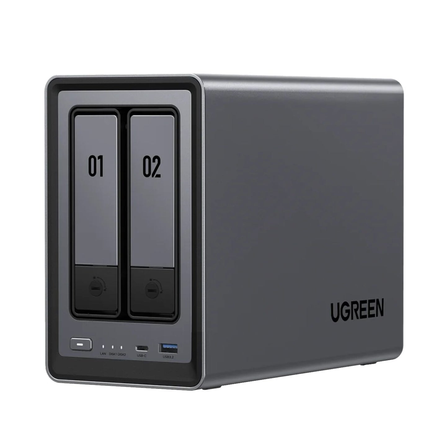 UGreen NASync DXP2800 2 Bay NAS with Seagate Ironwolf NAS 16TB SATA Hard Drive Bundle (2x 8TB)