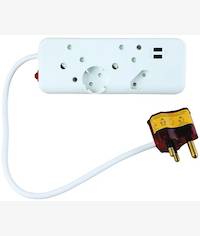 Ellies 4 Way Surge Multiplug Adaptor With USB Ports