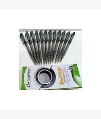 Flexoffice 0.7mm Black Retractable Gel Pens box of 12