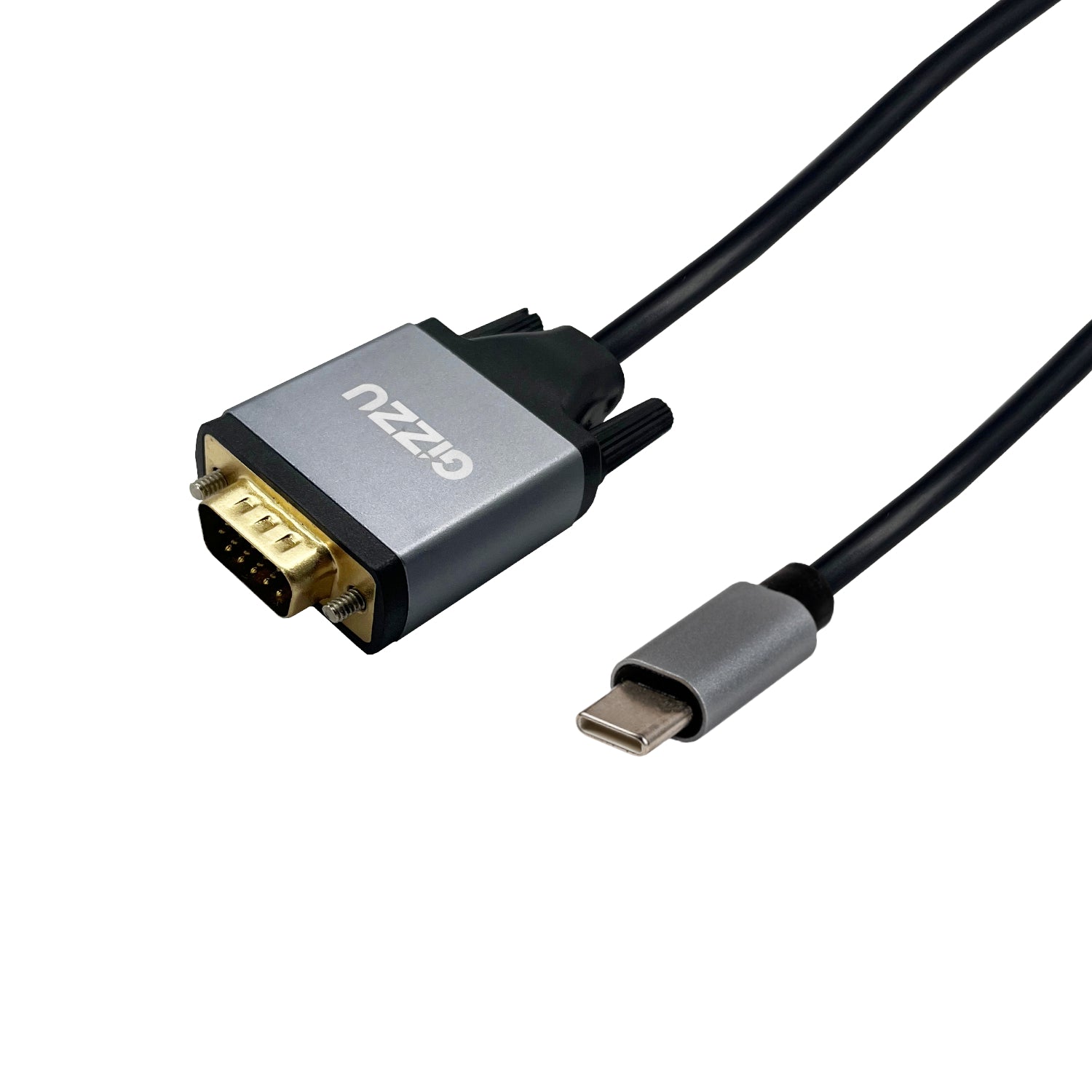 Gizzu Full HD Type-C to VGA Cable (1.8m) - Black