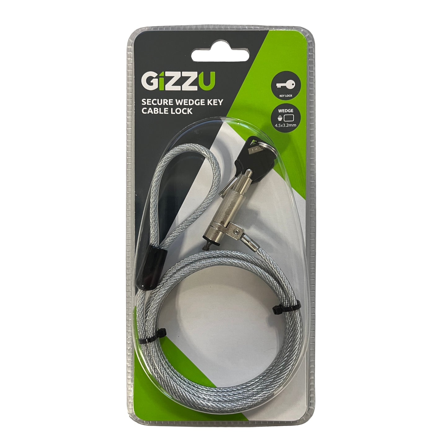 GIZZU 1.8m Wedge Cable Lock
