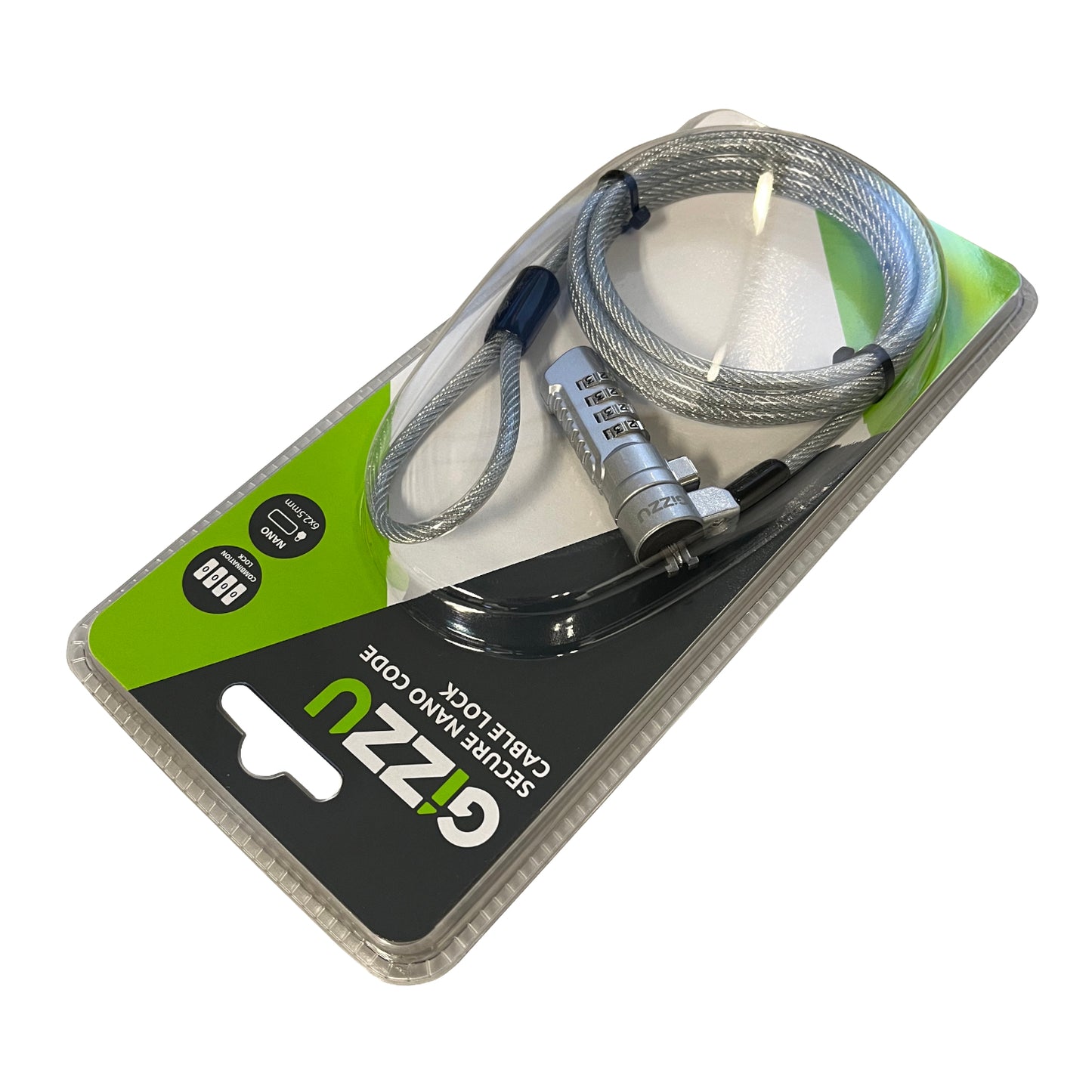 GIZZU 1.8m Nano Combination Lock Security Cable