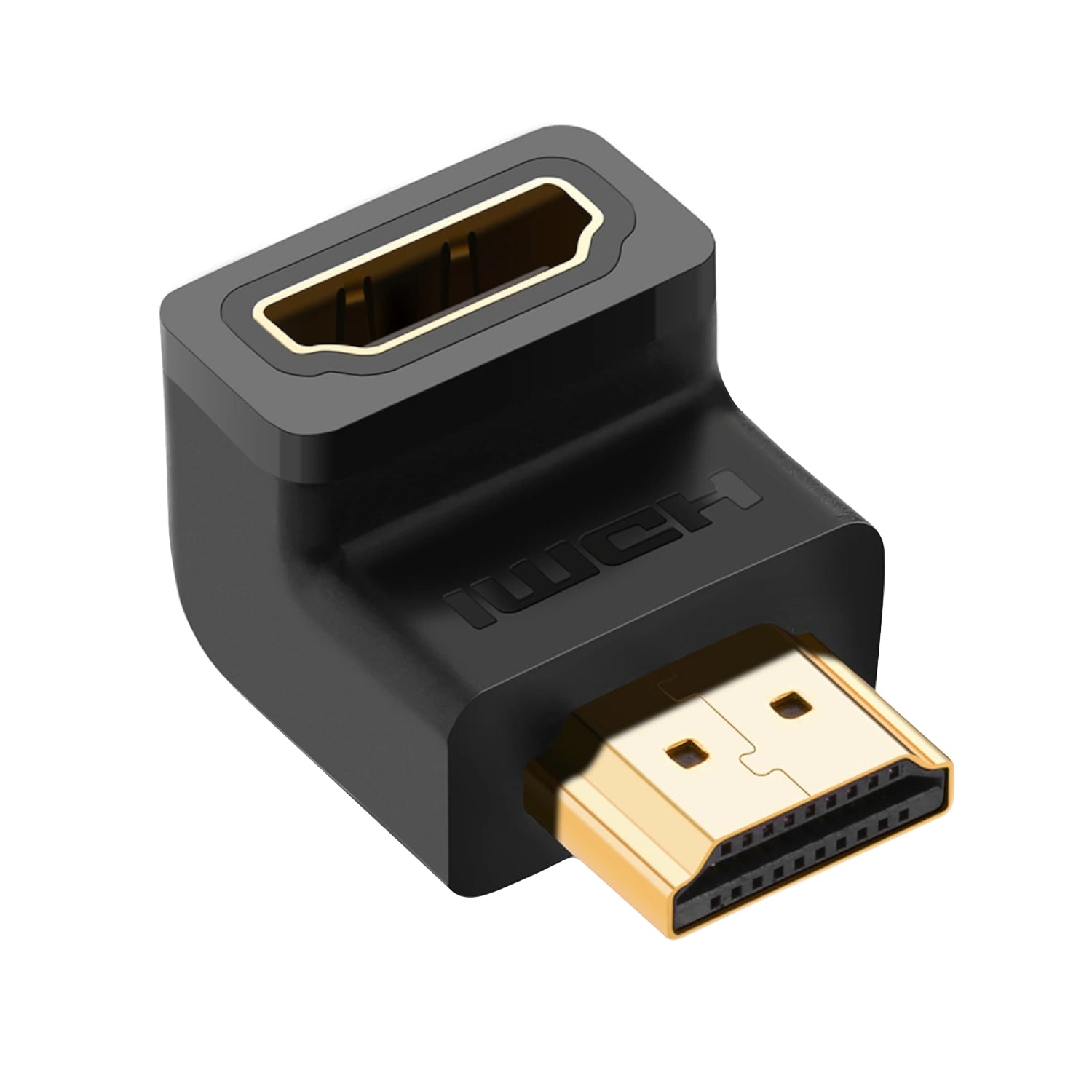 UGREEN HD112 HDMI 4K Male to Female Down-angled Connector - Black