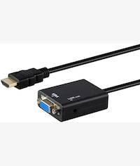UniQue HDMI Male To Female VGA With Audio Adaptor