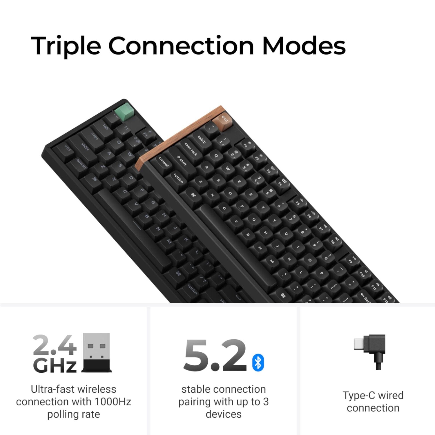 Keychron K10 HE 100% Wireless Magnetic Gaming Keyboard Nebula Switches – Black