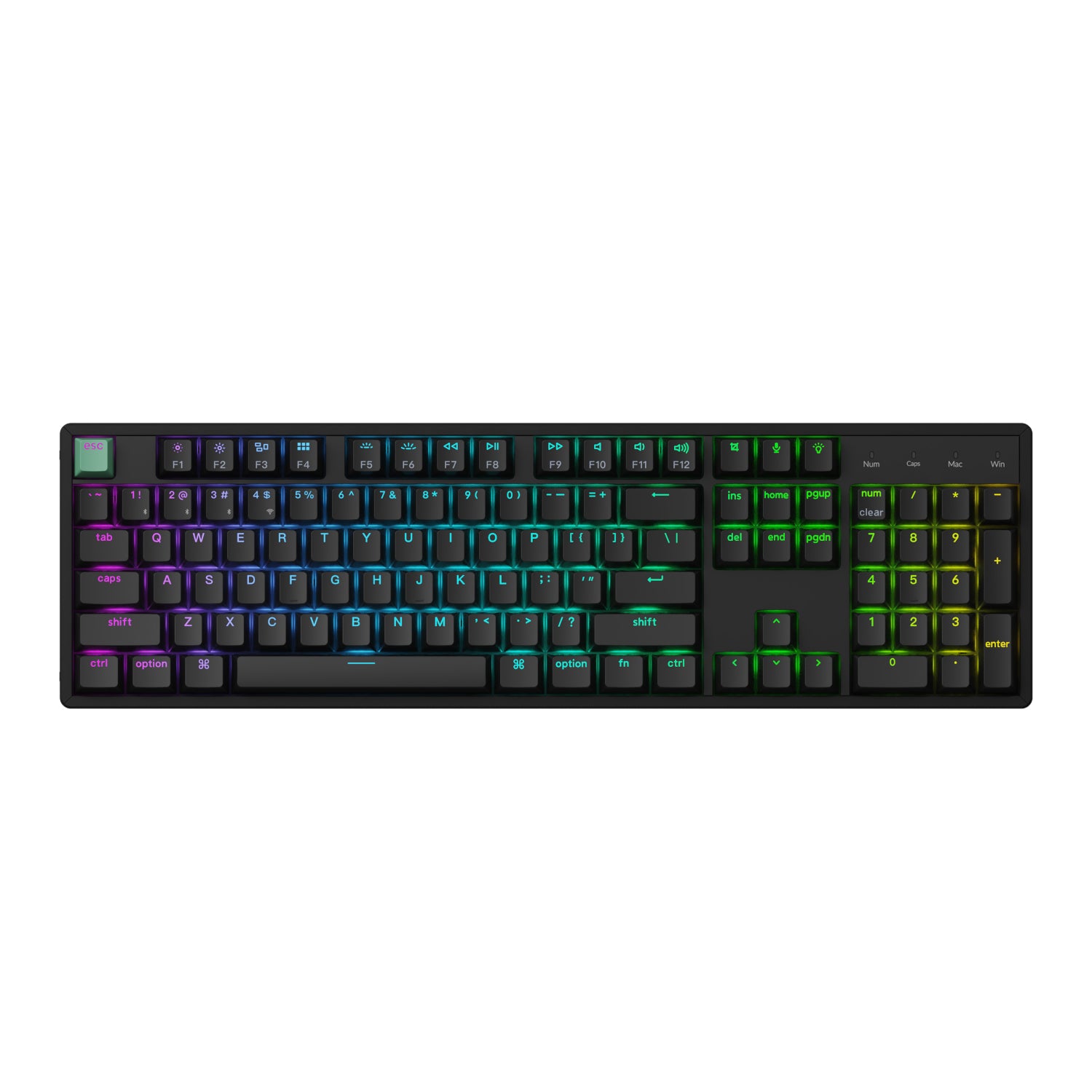 Keychron K10 HE 100% Hot-Swap Gateron Dbl-Rail Nebula Switch RGB Wireless Keyboard - Black