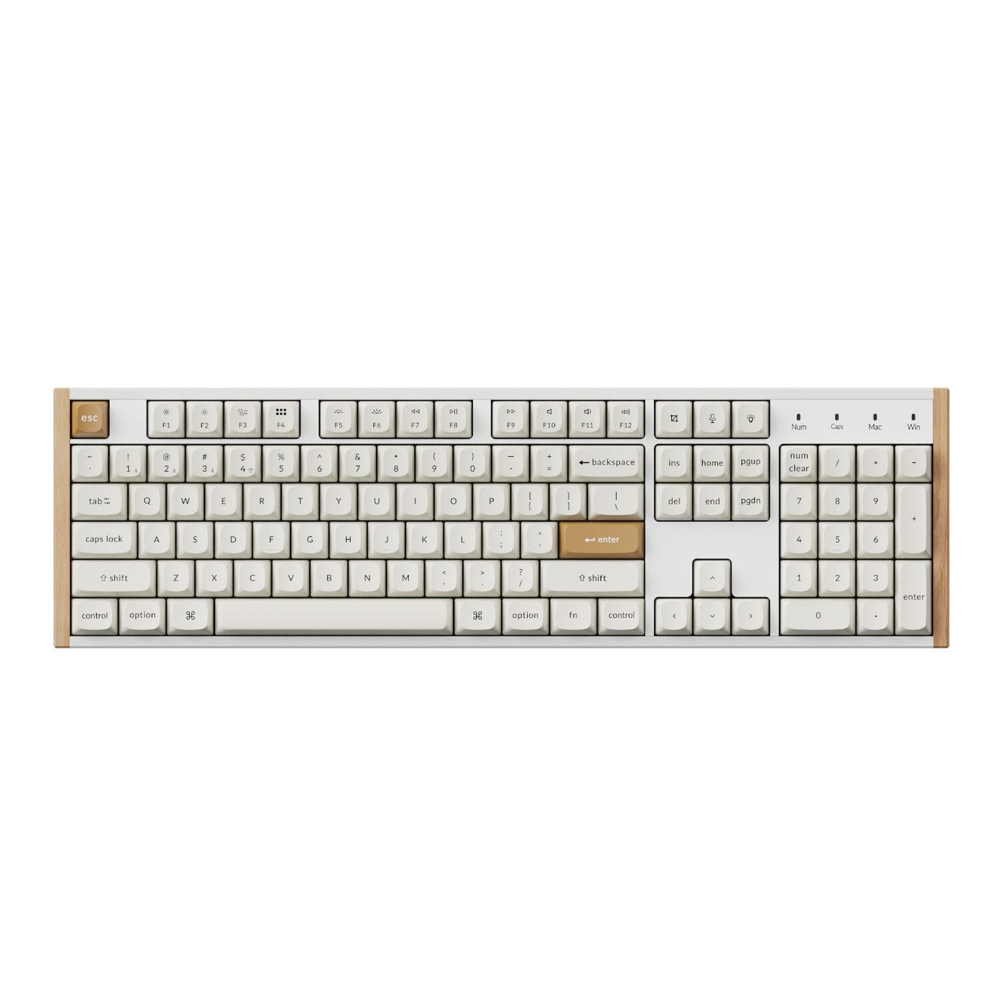 Keychron K10 HE Special Edition Full-size Hot-Swap Gateron Dbl-Rail Nebula Switch RGB Wireless Keyboard - White (Wood + Al)