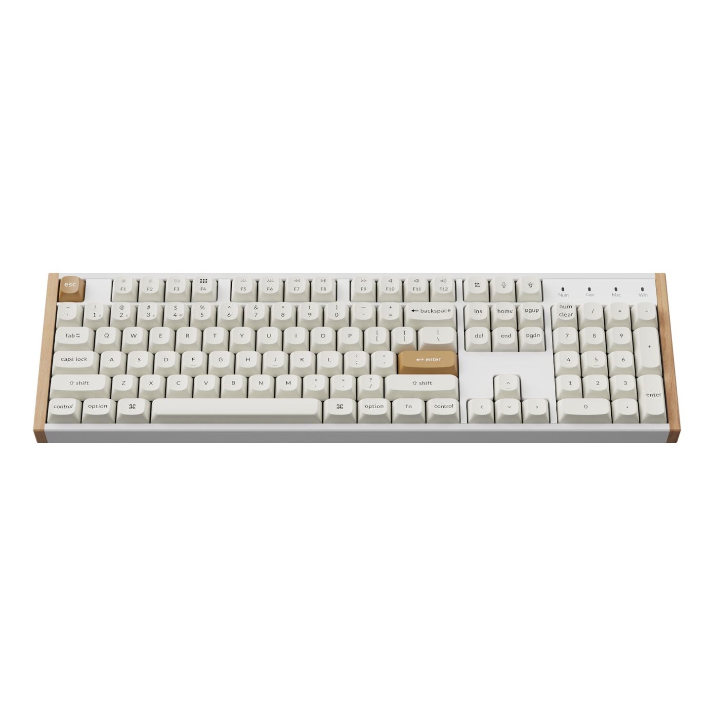 Keychron K10 HE Special Edition Full-size Hot-Swap Gateron Dbl-Rail Nebula Switch RGB Wireless Keyboard - White (Wood + Al)