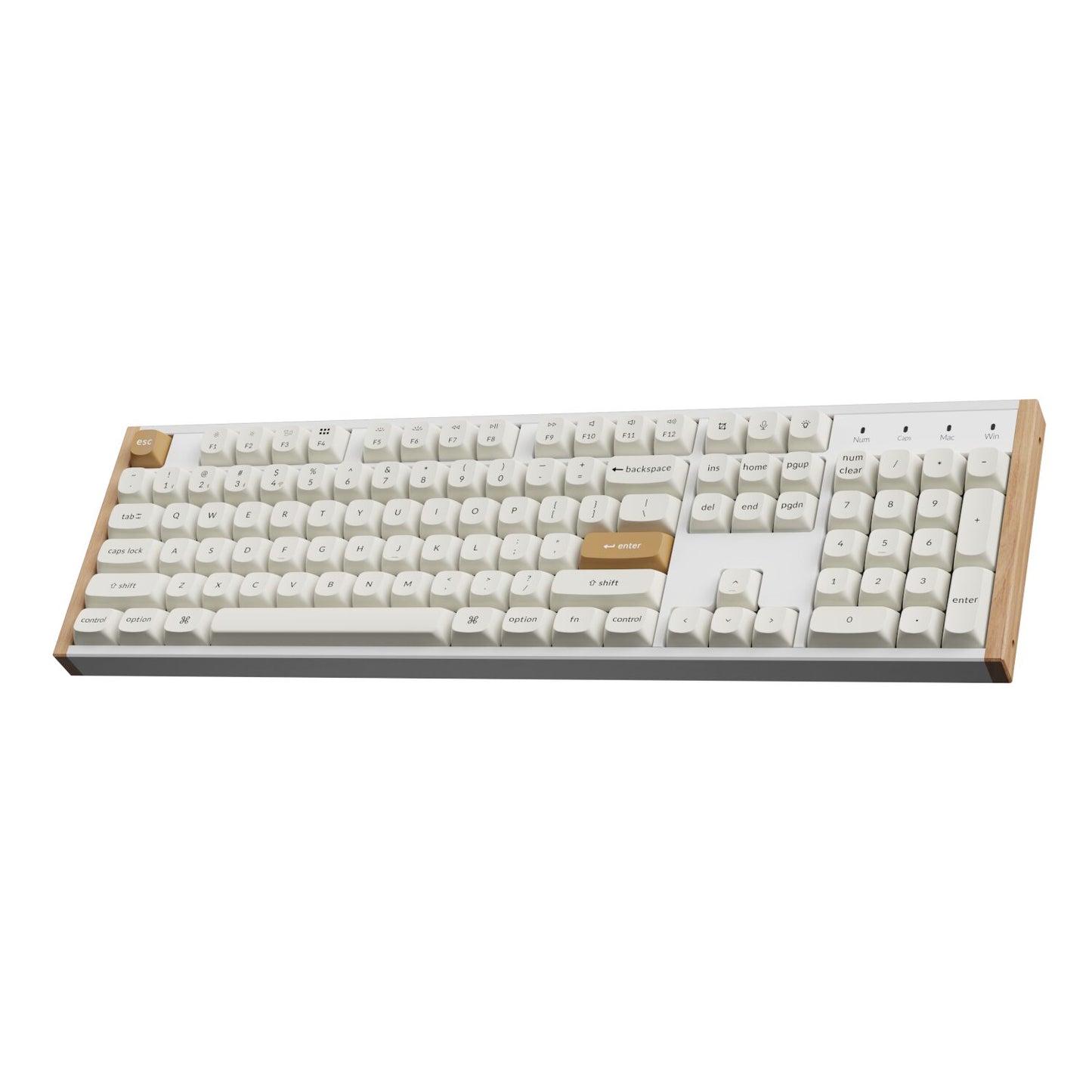 Keychron K10 HE Special Edition Full-size Hot-Swap Gateron Dbl-Rail Nebula Switch RGB Wireless Keyboard - White (Wood + Al)