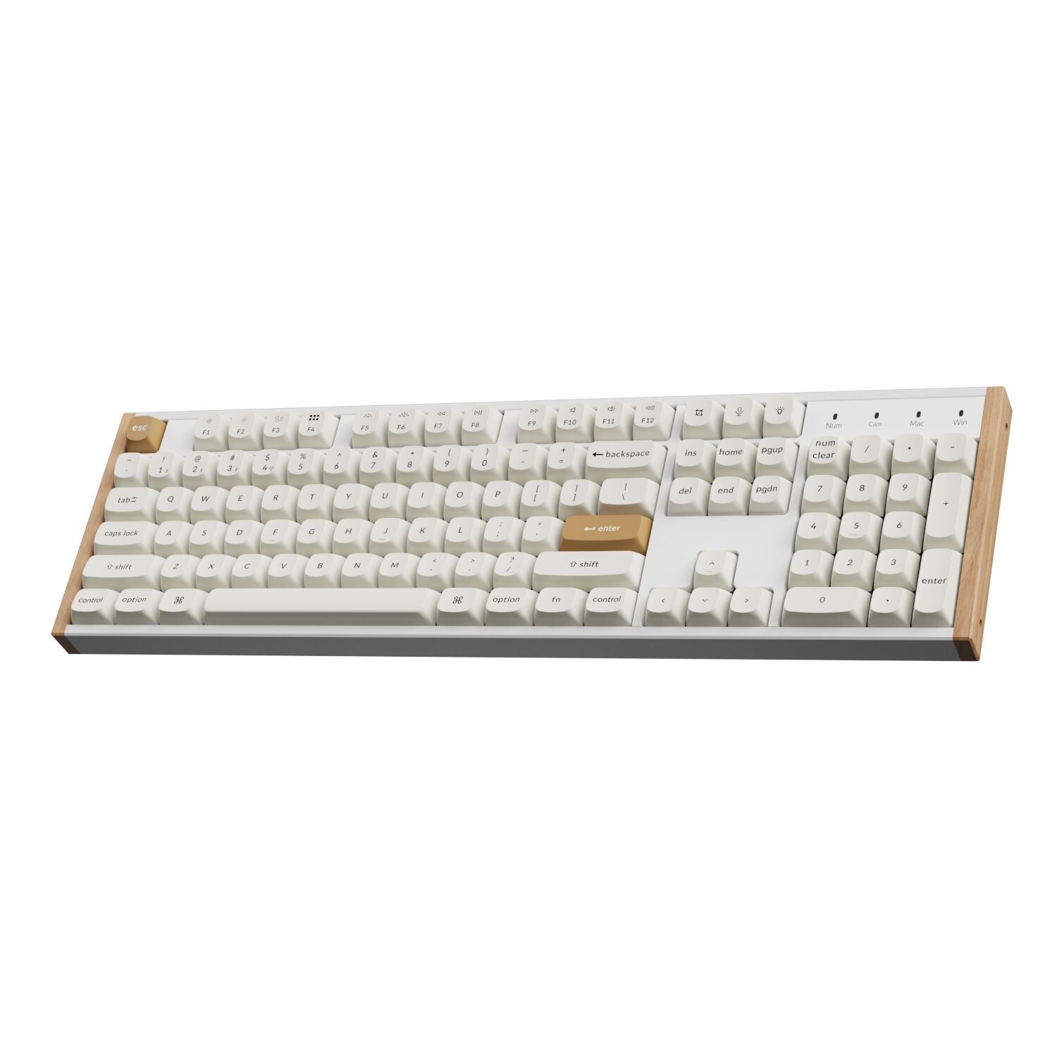 Keychron K10 HE Special Edition Full-size Hot-Swap Gateron Dbl-Rail Nebula Switch RGB Wireless Keyboard - White (Wood + Al)