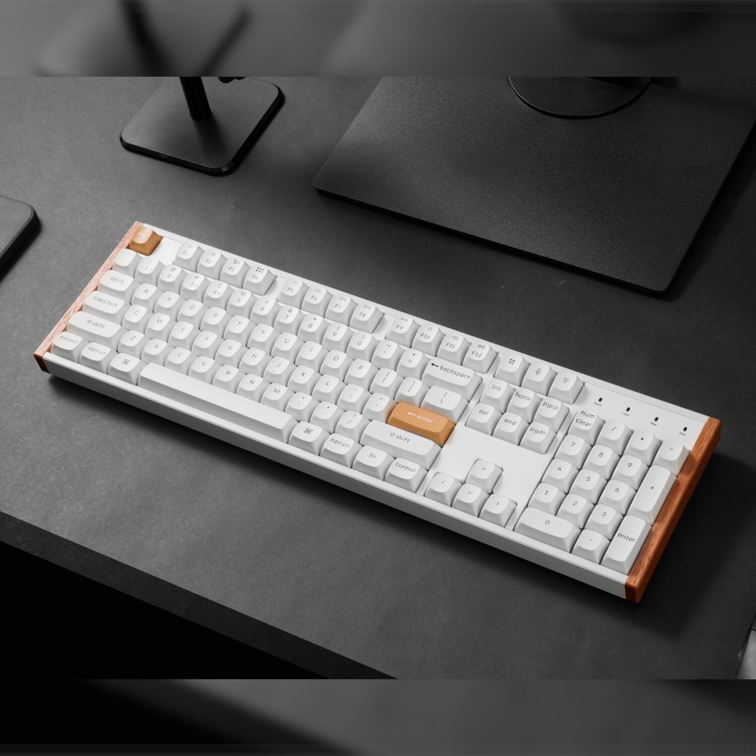Keychron K10 HE Special Edition Full-size Hot-Swap Gateron Dbl-Rail Nebula Switch RGB Wireless Keyboard - White (Wood + Al)