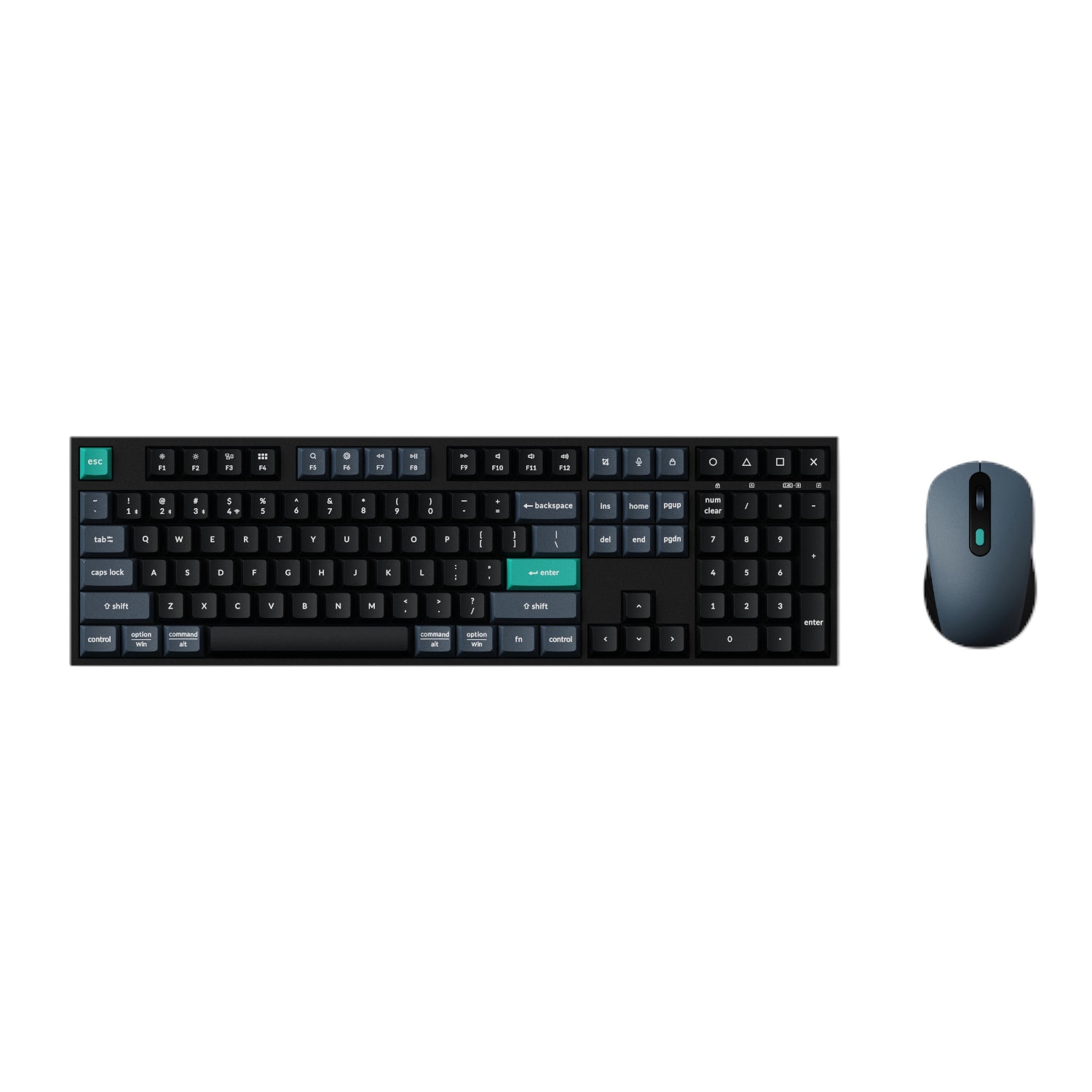 Keychron B36 100% Layout Wireless Keyboard and Mouse Combo – Black/Green