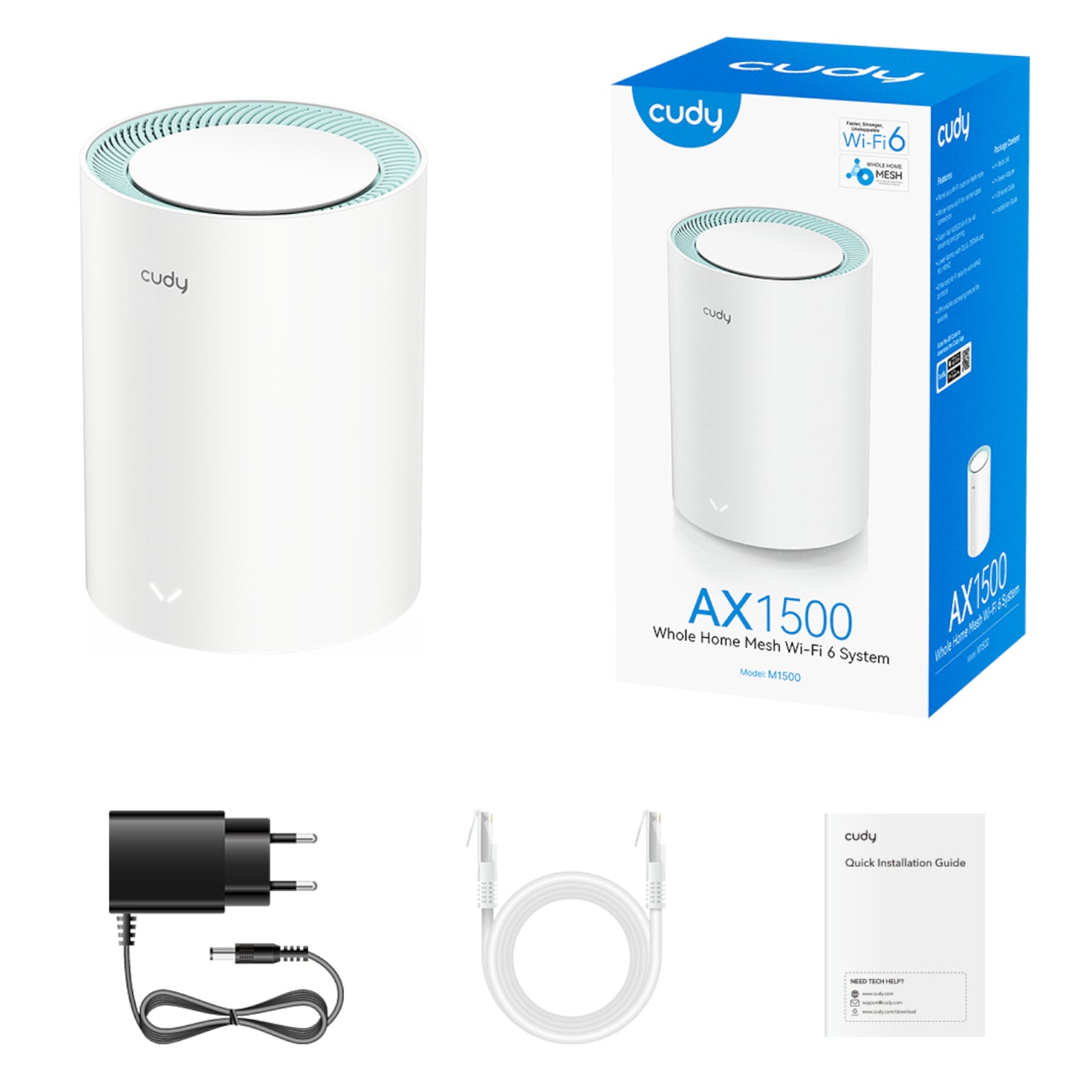 Cudy AX1500 Gigabit Mesh Wi-Fi 6 System – 1 Pack