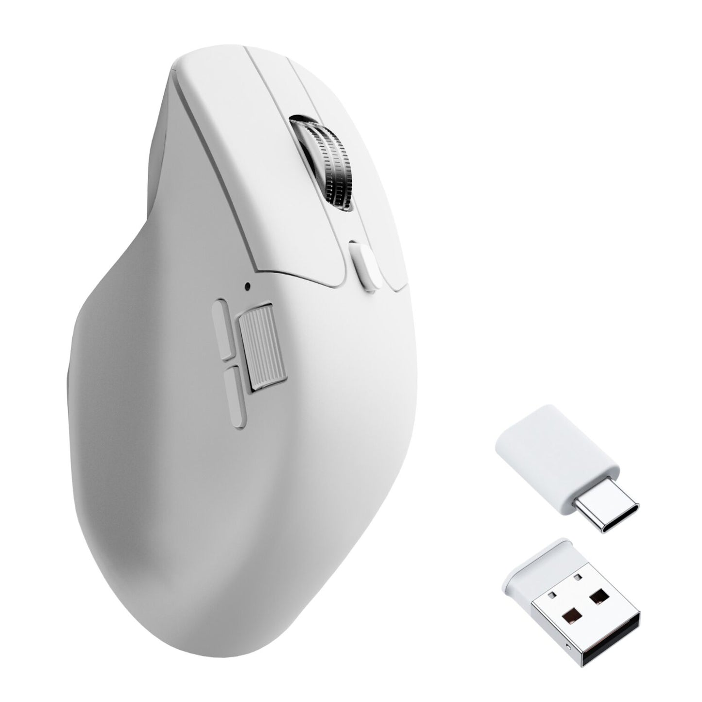 Keychron M6SB72 1K Wireless Mouse (BT/2.4GHz/Wired) with Huano silent Micro switch and premium wheel - White