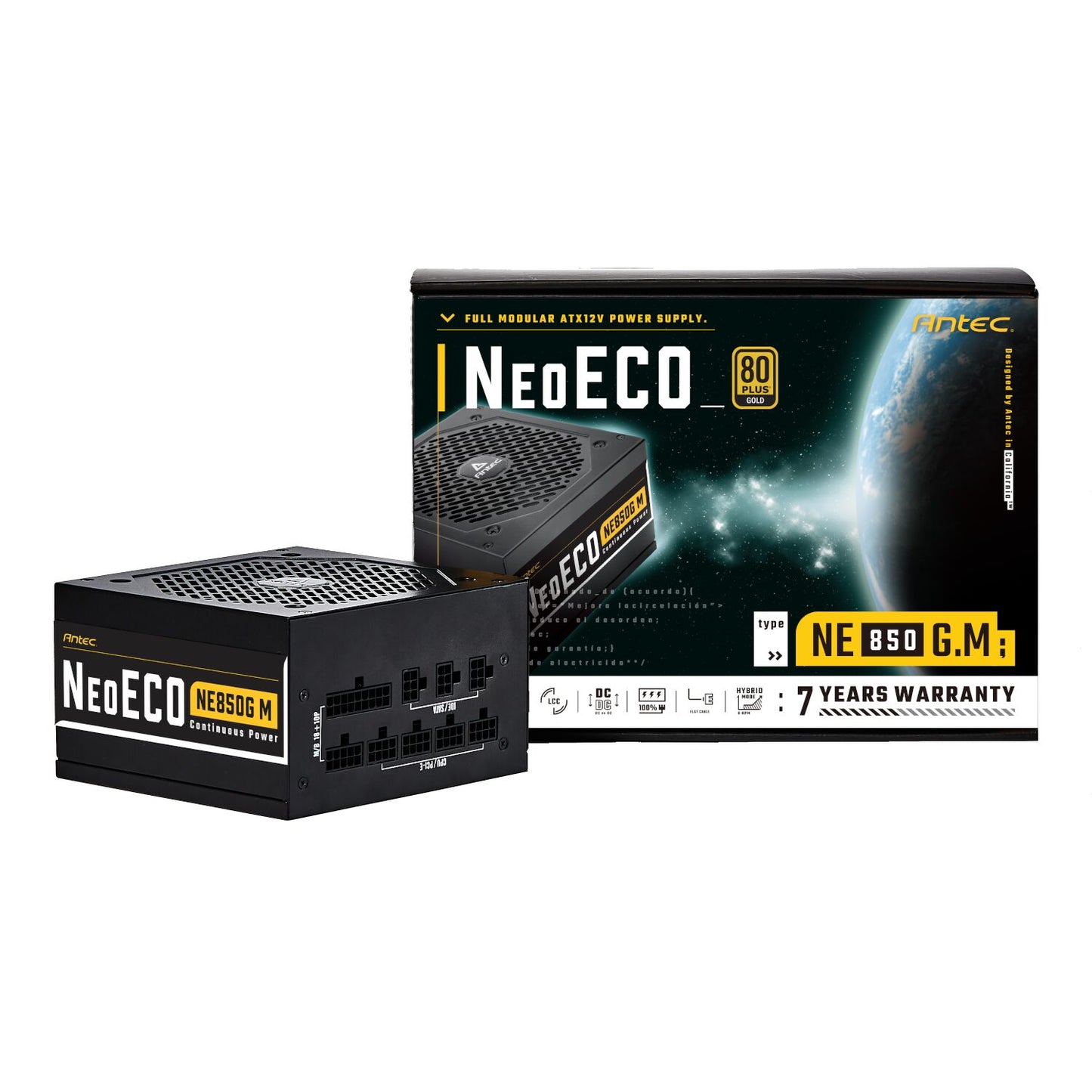 Antec NeoECO Gold Modular 850W Power Supply Unit (80 PLUS® Gold, PCIe 5.0 Ready, Full Modular)
