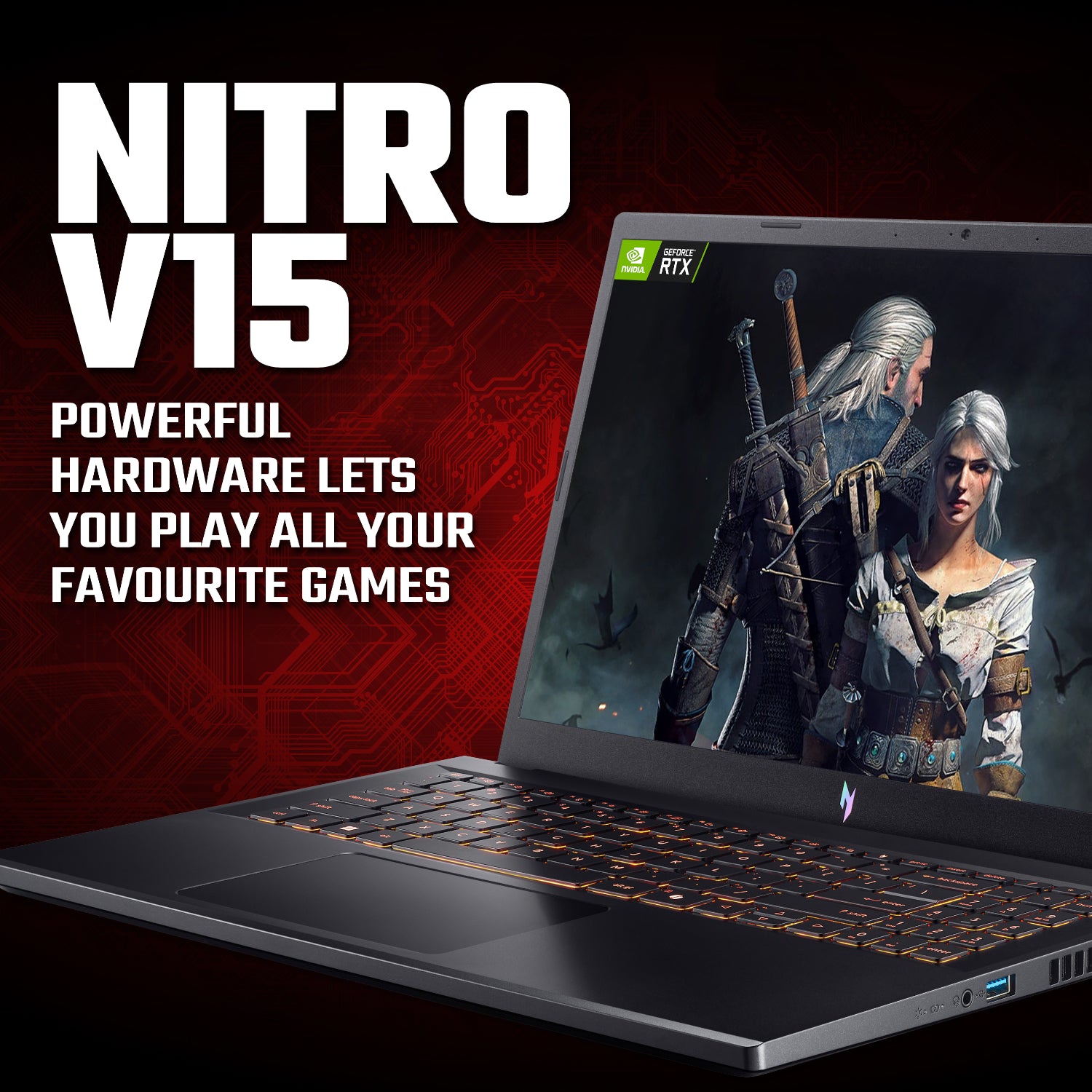 Acer NITRO V 15 Gaming Laptop 15.6″ | Intel Core 5 210H | 16GB | 512GB | RTX 4050 6GB | Windows 11 Home