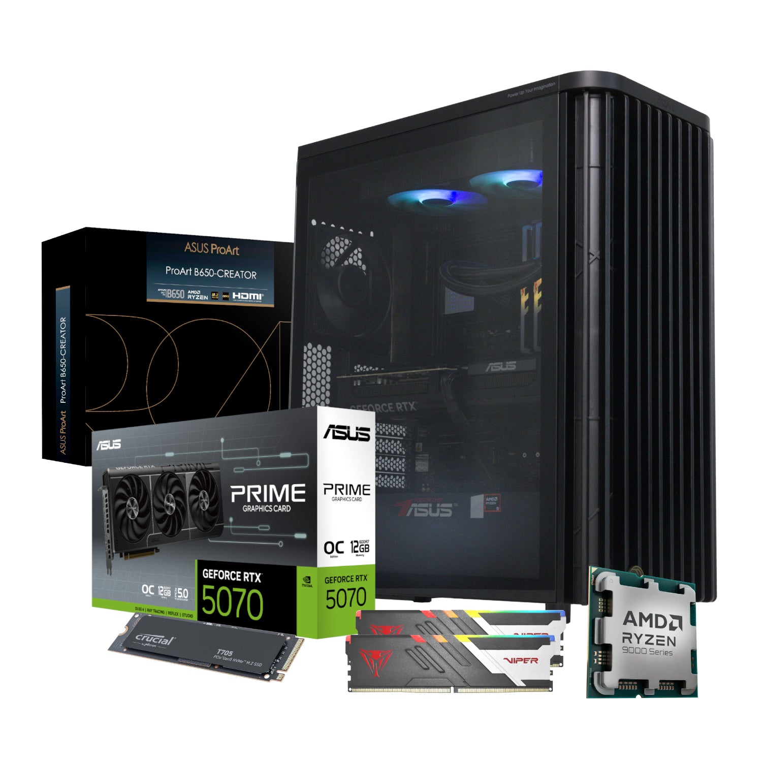 PCBuilder Ryzen 9 9900X MICHELANGELO Windows 11 Creator PC