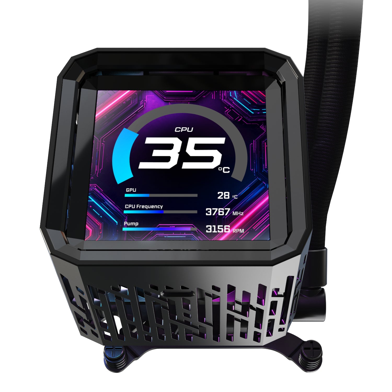 ASRock Phantom Gaming 360 LCD All-in-one Liquid CPU Cooler - Black